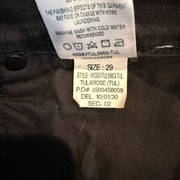 Joe's Jeans Tularose Skinny Ankle Stonewash Black Frayed Hem Jeans Size 29 - Picture 9 of 13